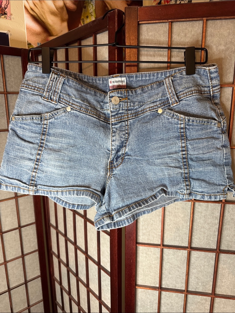 Vintage Y2K No Boundaries Light Blue Denim Jean Shorts